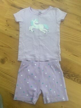 Carter's Lavender Striped Unicorn Pajama Set